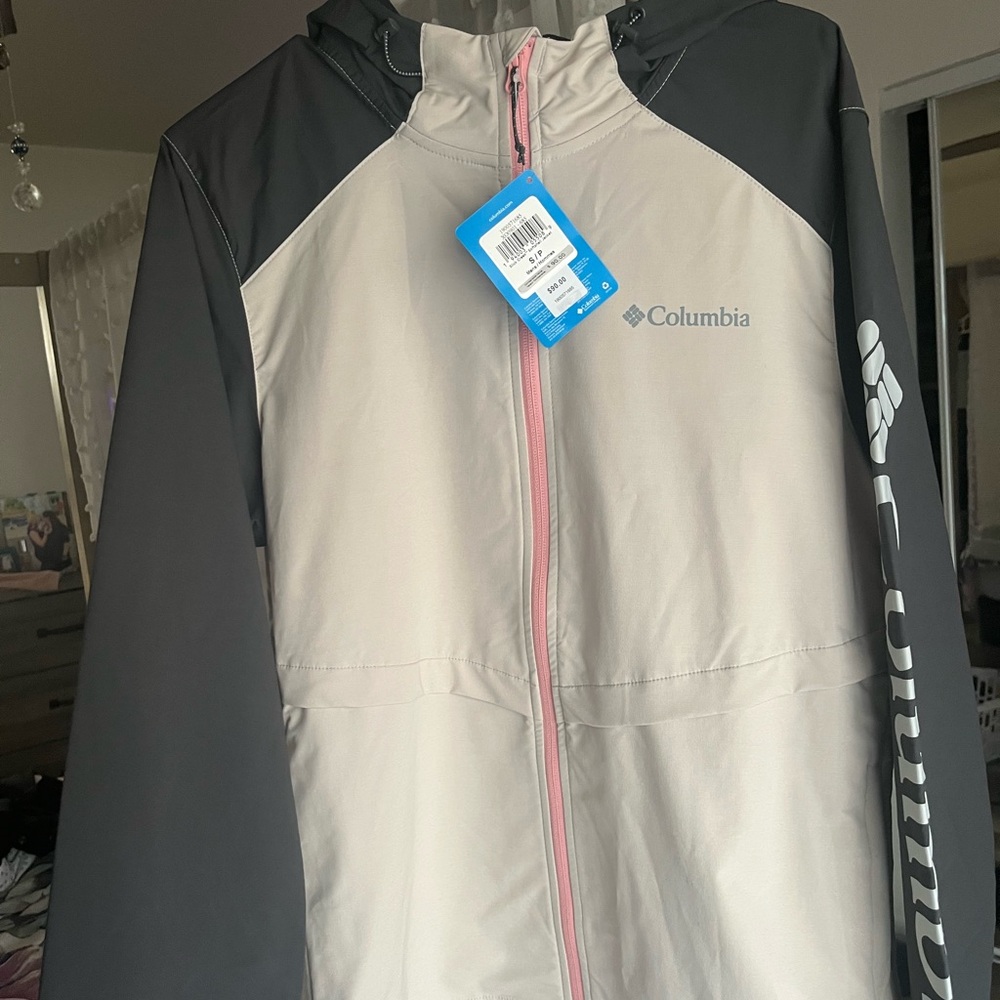 Columbia Two-Tone Jacket with Pink Accents